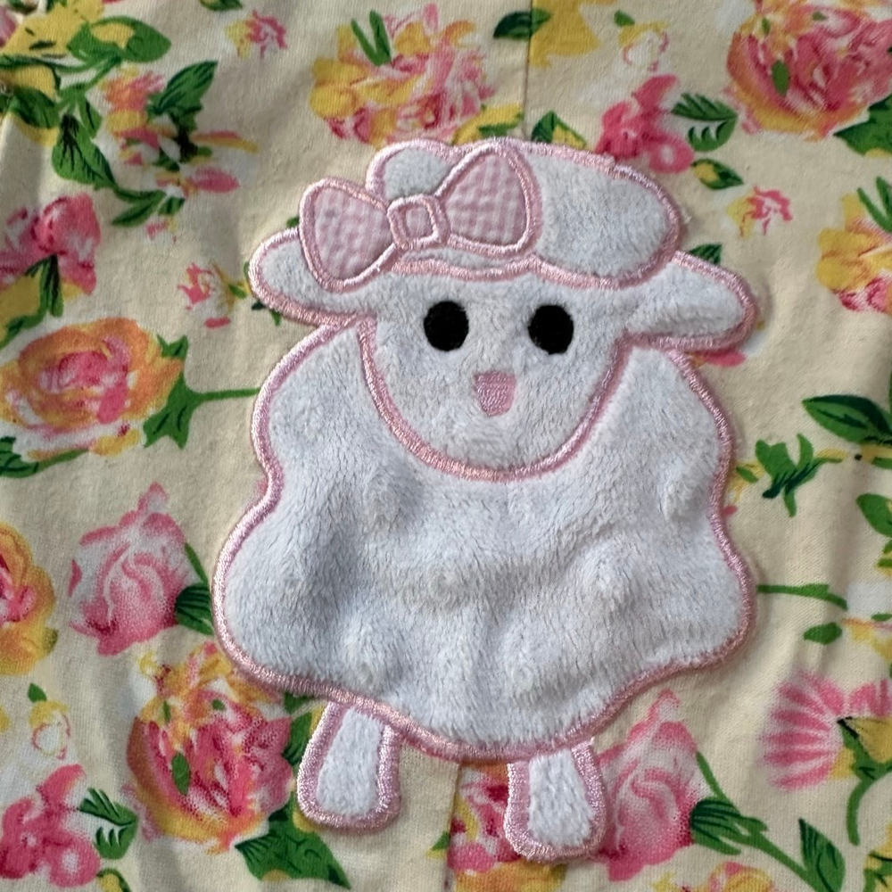 Baby Three Sisters Floral Ruffle Jumpsuit Romper 12 Months White Pink - Picture 10 of 14